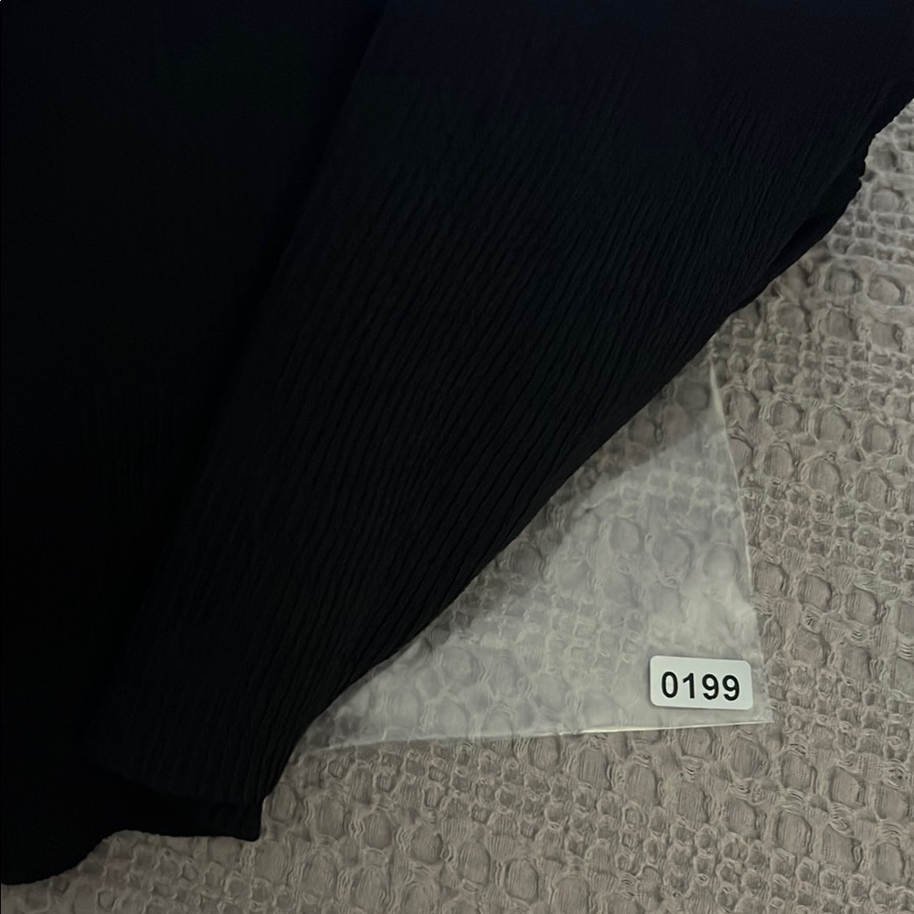 All Row Black Ribbed Midi Wrap Dress - Picture 7 of 7